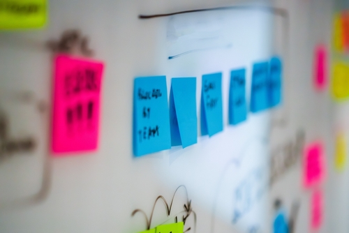 Colorful,Sticky,Notes,Whiteboard,Ux,Project,Research,Company,Office,Interior